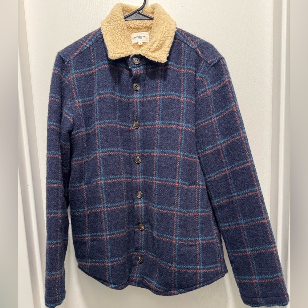 Octobre Stefan Jacket Navy Large Check - Size S